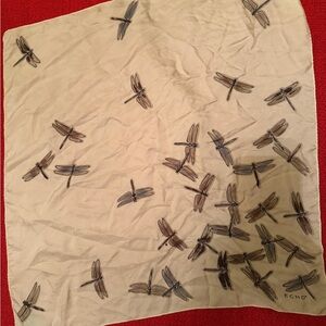 Echo Beige Scarf with Dragonfly Design